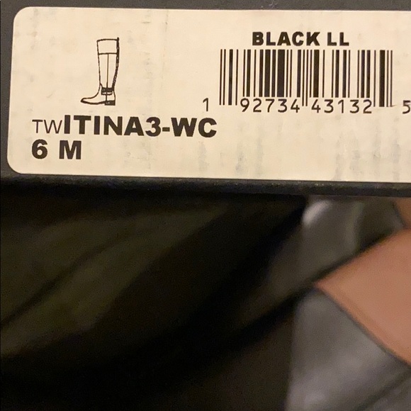 BNWT Tommy Hilfiger faux leather boots black&brown - Picture 9 of 9